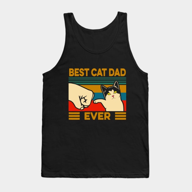 Vintage Best Cat Dad Ever Tank Top by karascom